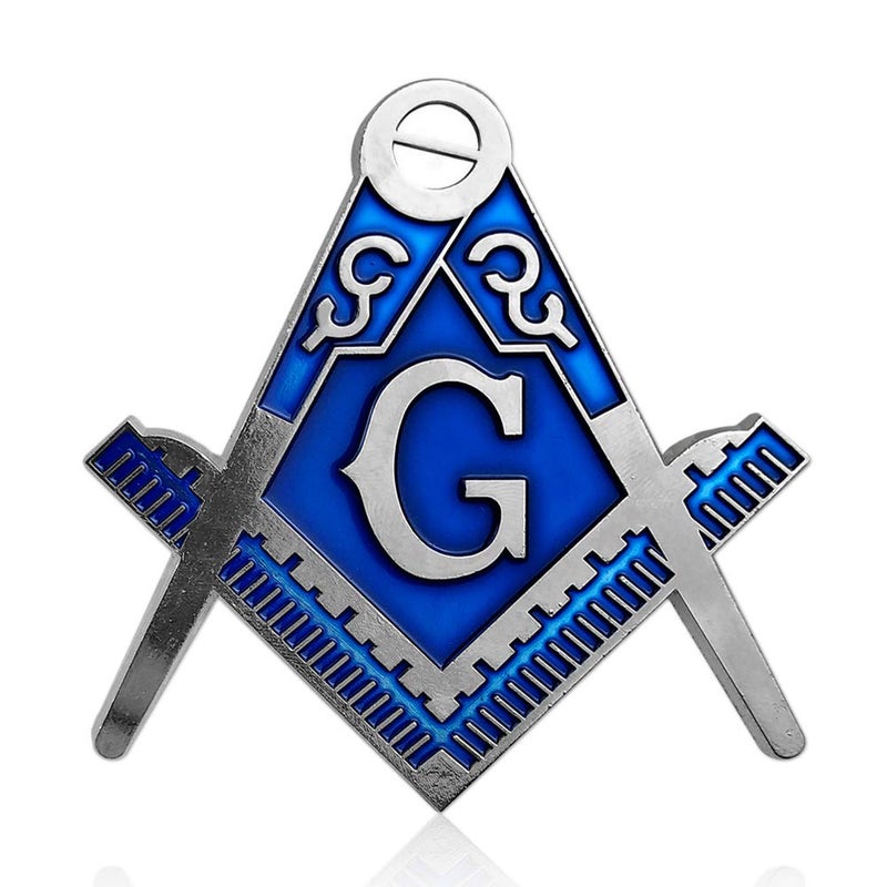 deDecoml Masonic Square & Compass Car Metal Auto Emblem - Image 1